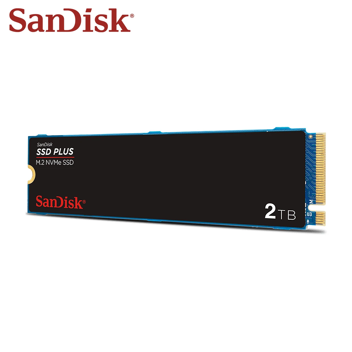 Sandisk-デスクトップおよびラップトップ用の内部ソリッドステートディスク、ハードディスク、ssd plus、nand、m.2、nvme、2280、pcie、gen3x4、250GB、500GB、1テラバイト、2テラバイト