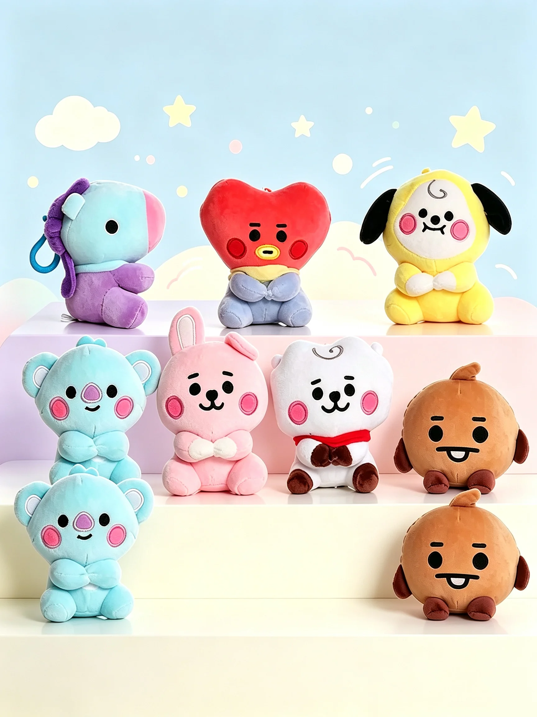12cm Urocza Pluszowa Mini Laleczka Kawaii B-T-21, Pluszowa Owca z Kreskówki, Koala, Ciasteczko Miłości, Mały Żółty Piesek, Pluszowy Wisiorek, Zabawne Prezenty dla Fanów — 2