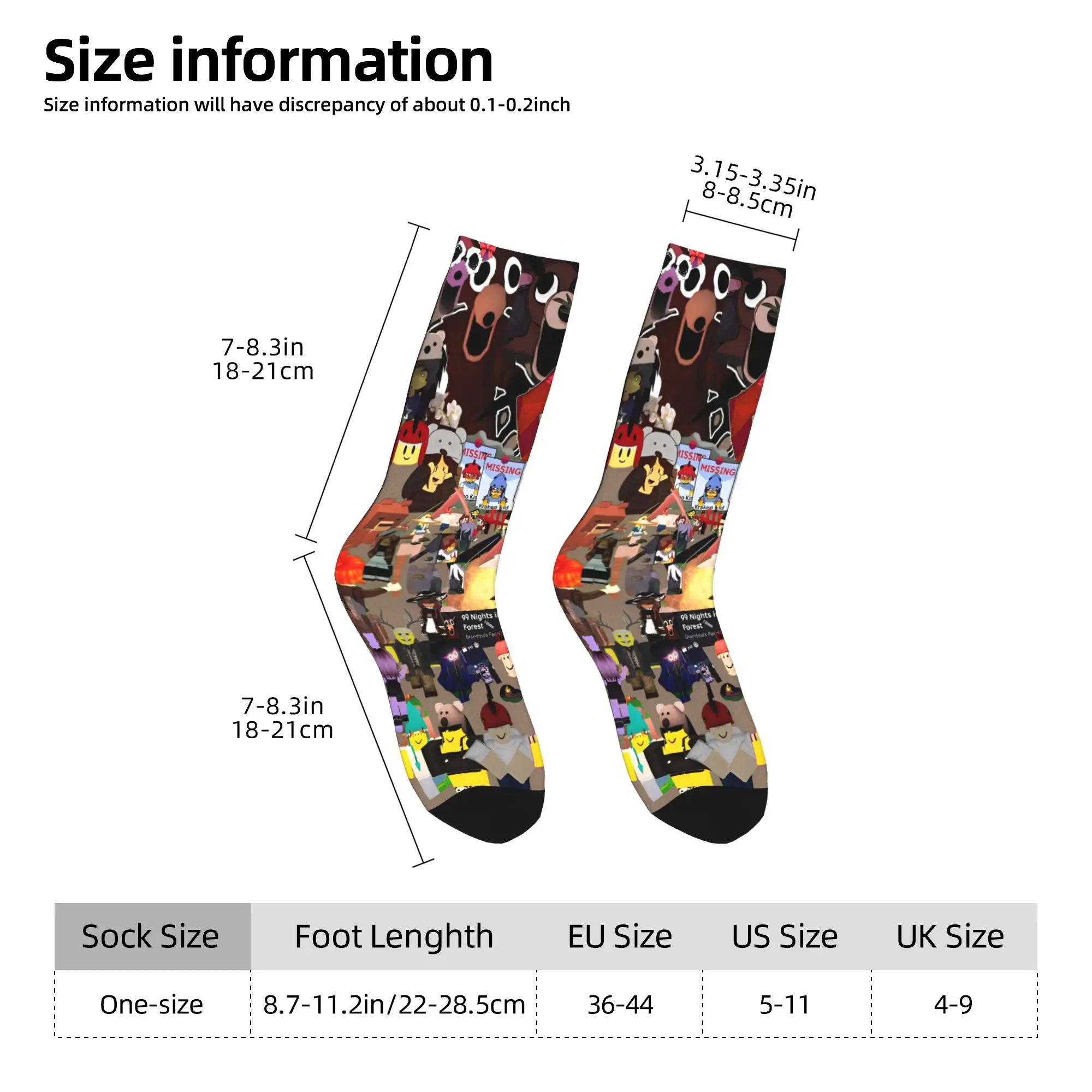 99 ليالًا في لعبة الغابة جوارب غير قابلة للانزلاق للرجال جوارب تزلج ناعمة جوارب شتوية جرافيك حديثة