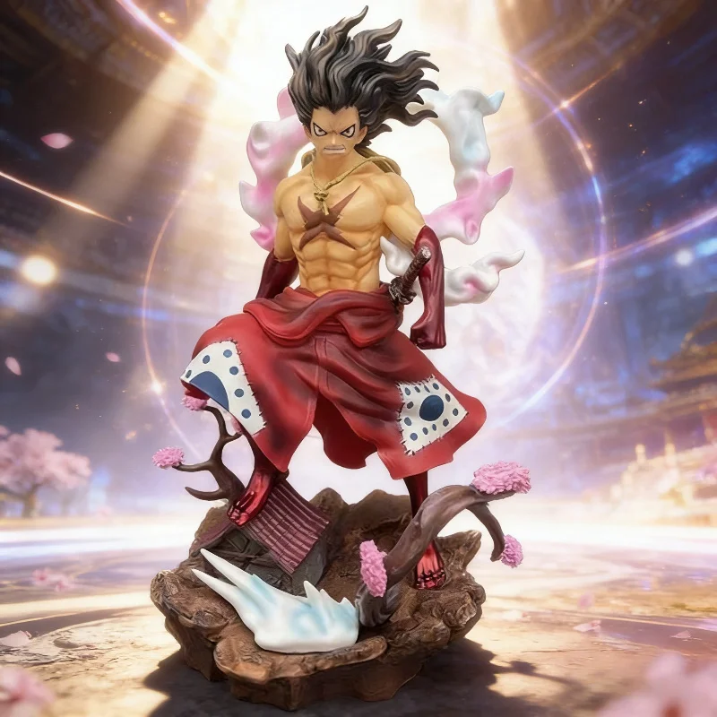 One Piece Luffy Gear 4 Snakeman Figure Wano Country New Anime Statue Ornament With Detailed Scene Base For Anime Fans Collectors - view 4