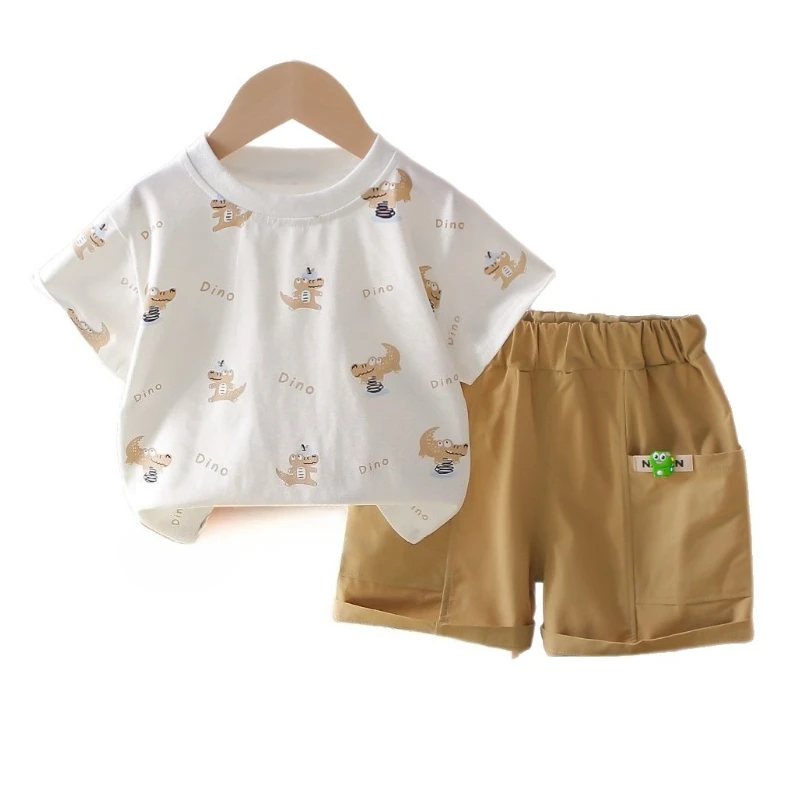 

New Summer Baby Boys Clothes Suit Children Girls Short Sleeved T-Shirt Shorts 2Pcs/Sets Infant Cartoon Clothing Kids Tracksuits