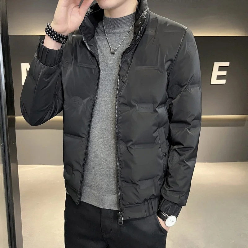 

Утепленная короткая пуховая куртка для мужчин: новая модная теплая верхняя одежда для молодежи, стильное молодежное пальто