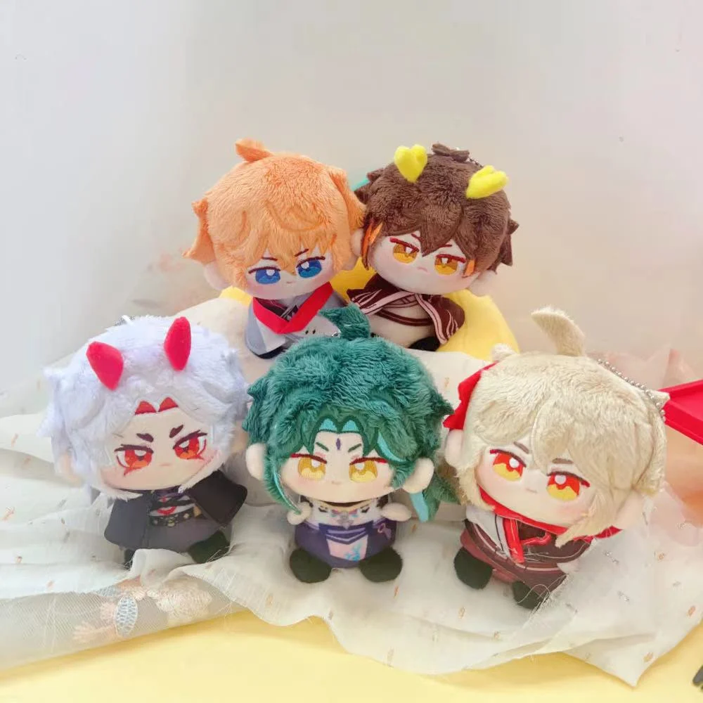 10cm gioco Genshin Impact peluche muslimate Scaramouche Wanderer Tartaglia Xiao Kamisato Ayato Plushie portachiavi bambole pendenti