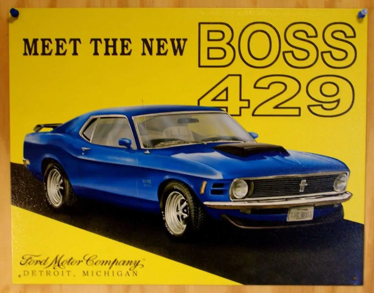 Poster Discount Meet The New 429 Car Retro Vintage Tin Sign - 13x16, 16x13