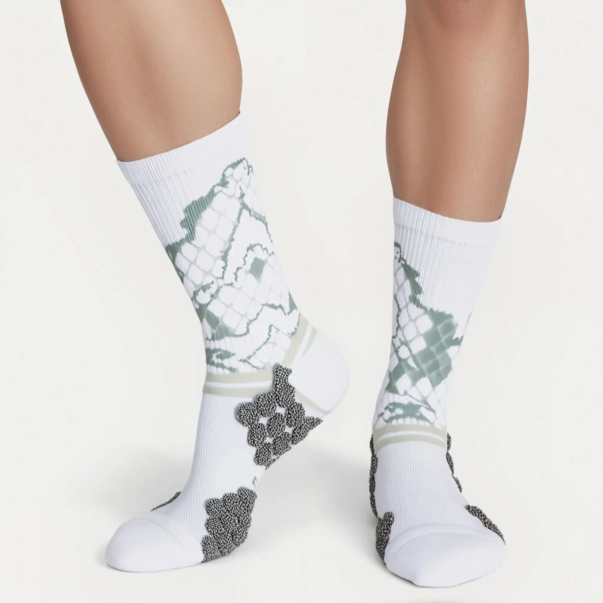 زوج واحد من جوارب رياضية مضغوطة من Veidoorn مع حماية للكاحل، جوارب رياضية مبطنة قابلة للتنفس لتدريبات الصالة الرياضية #1