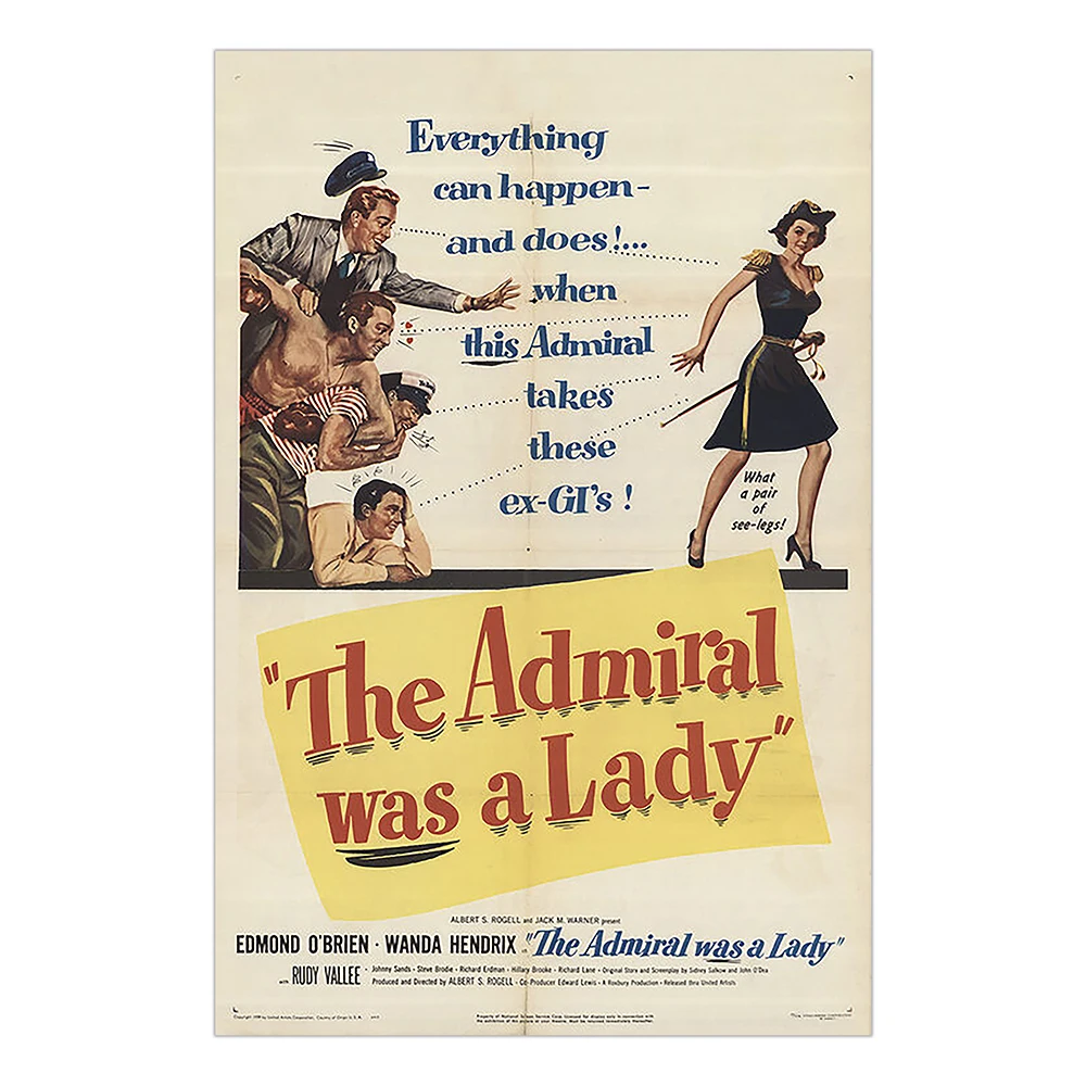 V2827 The Admiral Was a Lady Vintage Classic Movie Wall Silk Cloth HD Poster Art Home Decoration Gift