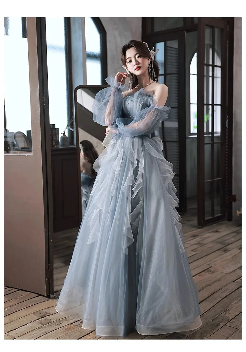 aliexpress blue dress DokiDoki-R Anime Cosplay Costume Light Blue Maid Dress, Costume Only-L-Order Processing Time Refer to Description Page