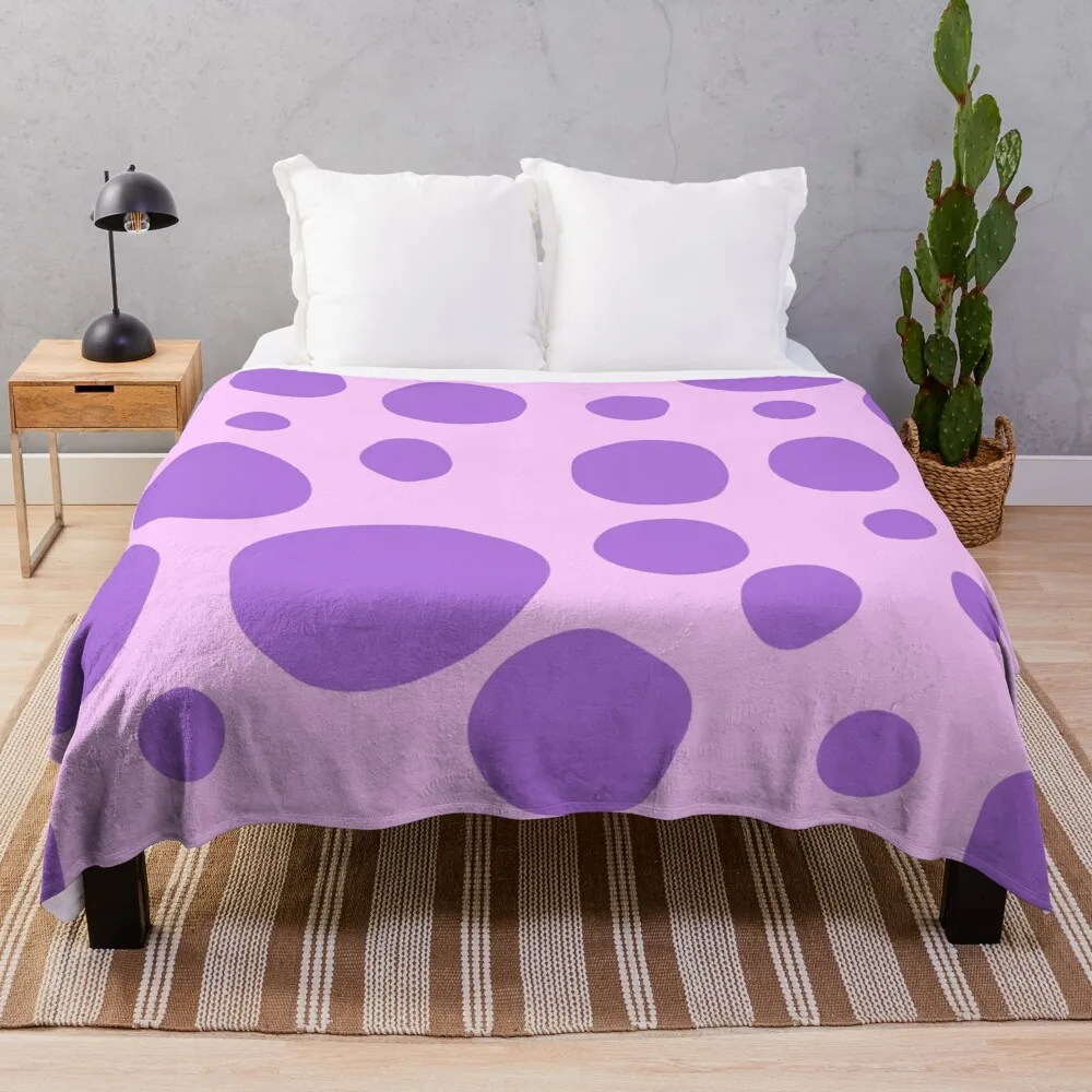 

Розовое и фиолетовое одеяло с абстрактным рисунком в горошек для кемпинга на зиму, одеяла для пикника