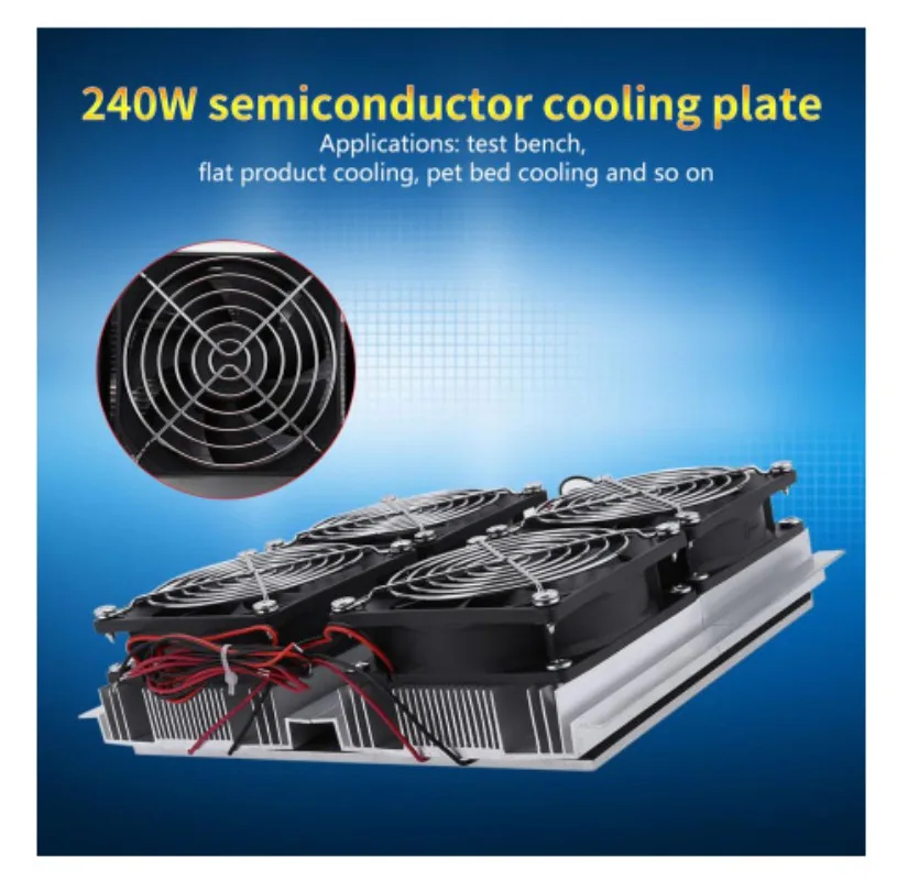 Semiconductor refrigeration sheet 12706 electronic refrigeration module set refrigeration plate cold surface cooling 12V240W