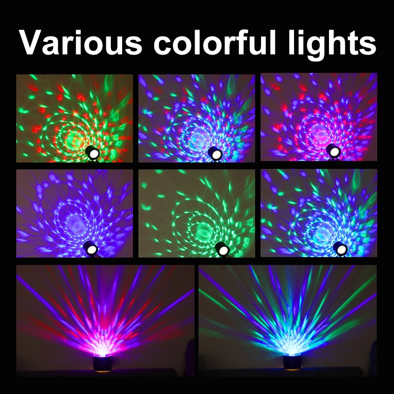 أضواء حائط مبتكرة مزدوجة الرأس مع أضواء جو للتحكم عن بعد، أضواء كروية ديسكو، ثلاثة درجات حرارة ألوان قابلة للتعديل