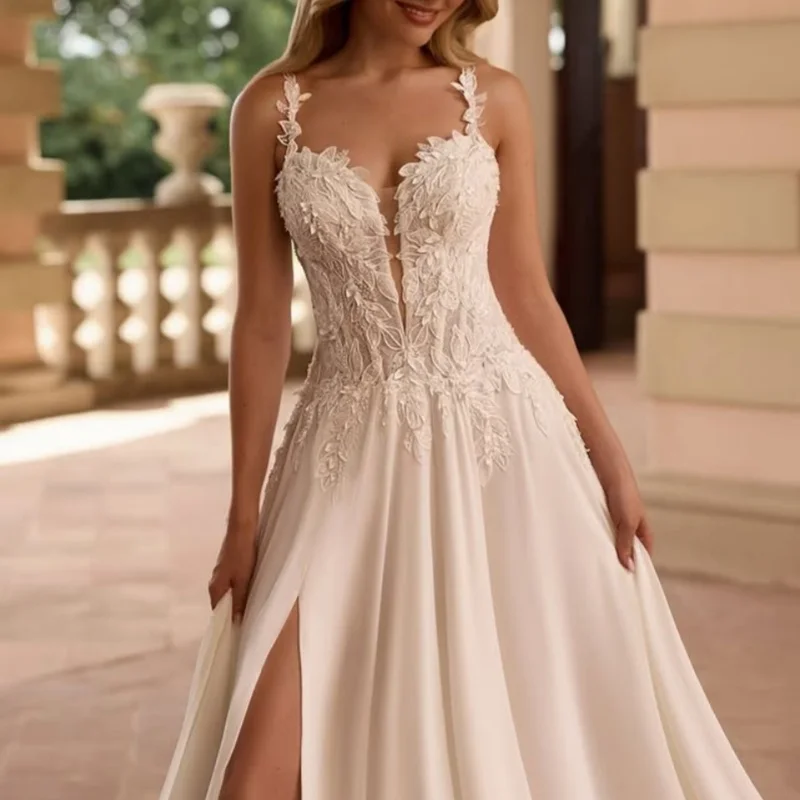 

Ivory white Wedding Dresses off-shoulder The corset decal Bridal Gowns A skirt pearl vent multi-layer Made ﻿Customize