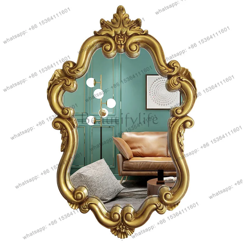 

European wall-mounted mirror waterproof bathroom entrance bathroom mirror