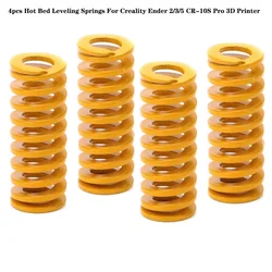 4pcs 3D Printer Parts Spring 8*20MM Leveling Spring 3D Printer Accessories for Ender 2 3 Pro 5 for Creality CR-10S PRO Hot Bed