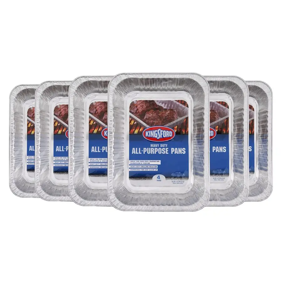 

Усиленные универсальные алюминиевые формы для гриля, одноразовые формы из алюминиевой фольги, идеально подходят для приготовления пищи, выпечки, приготовления на пару, гриля и копчения.