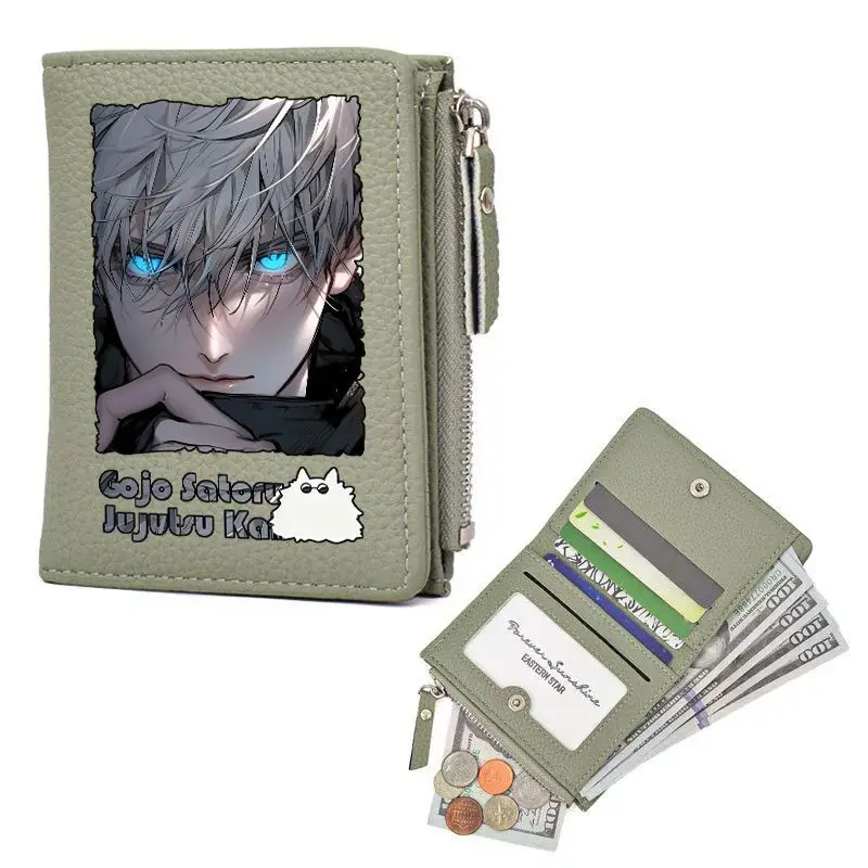 Neue Jujutsu Kaisen Satoru Gojo Megumi Fushiguro Cartoon-Muster Anti-Entmagnetisierungs-Kartentasche Studenten-Geldbörse mit Großer Kapazität Geschenk – Detail 5