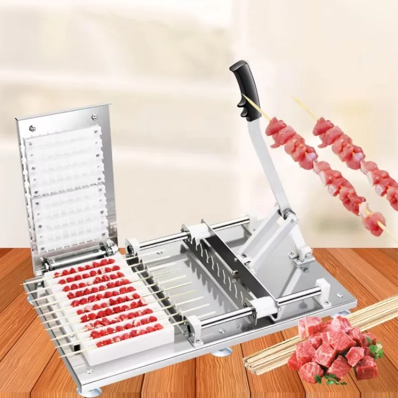 Piccola macchina per spiedini di carne Barbecue Kebab Macchina per fare spiedini Shish Kebab Maker Macchina automatica per spiedini di carne