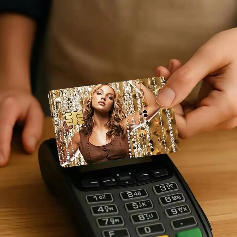 90s Beauty B-Britney S-SpearS Sticker Film Tape Skin for Credit Card Debit Card Waterproof Stickers
