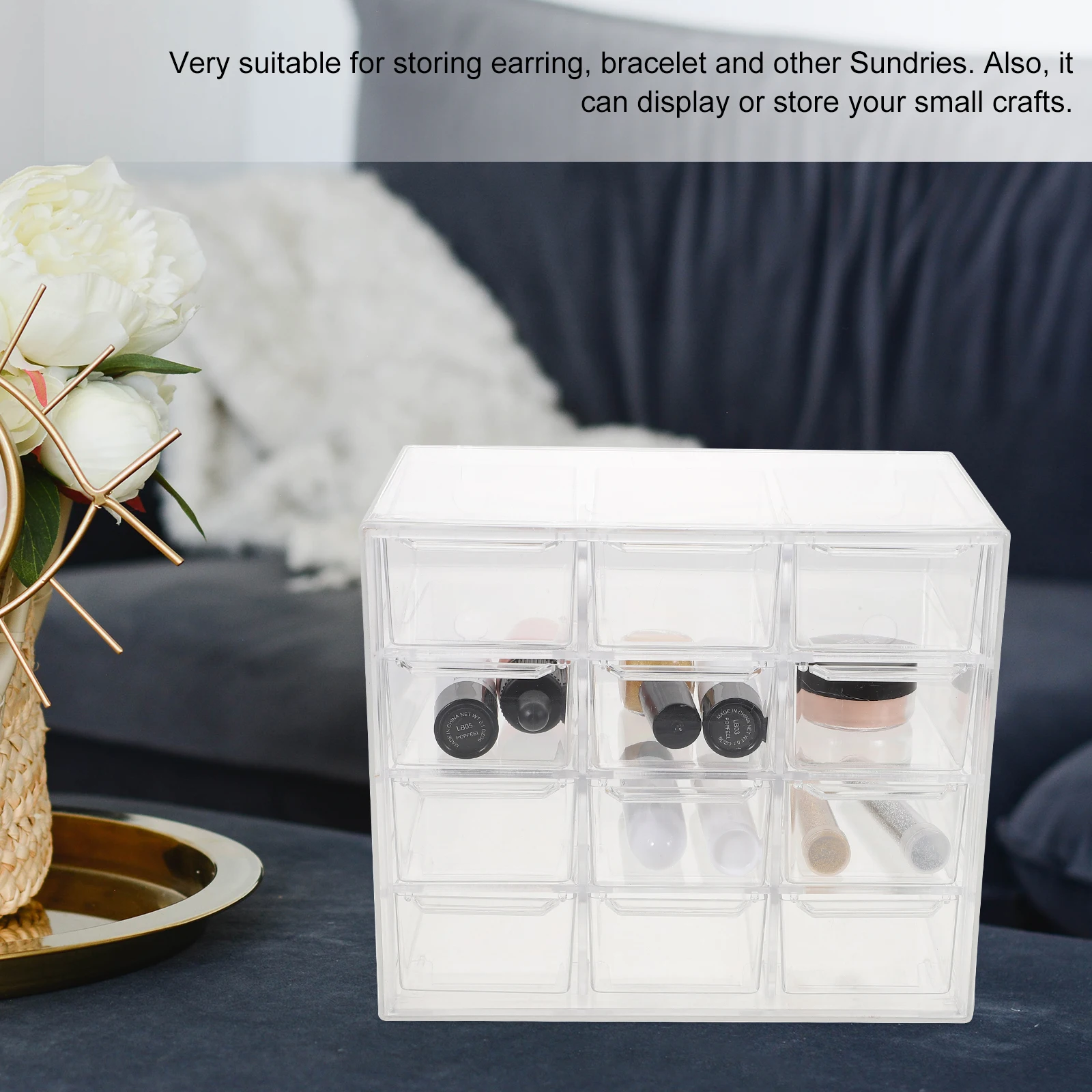 

Organizer Dust-proof Storage Box Drawer Desktop Locker Makeup Drawers Tabletop Office