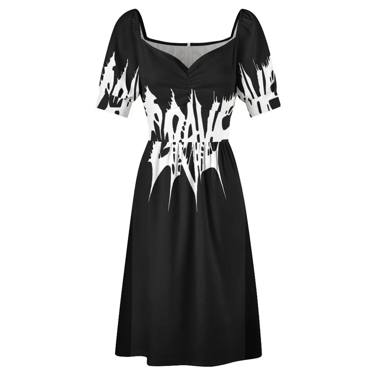 Grave klassisches T-Shirt Kurzarmkleid Festival Outfit Damen Kleid Damen Sommer