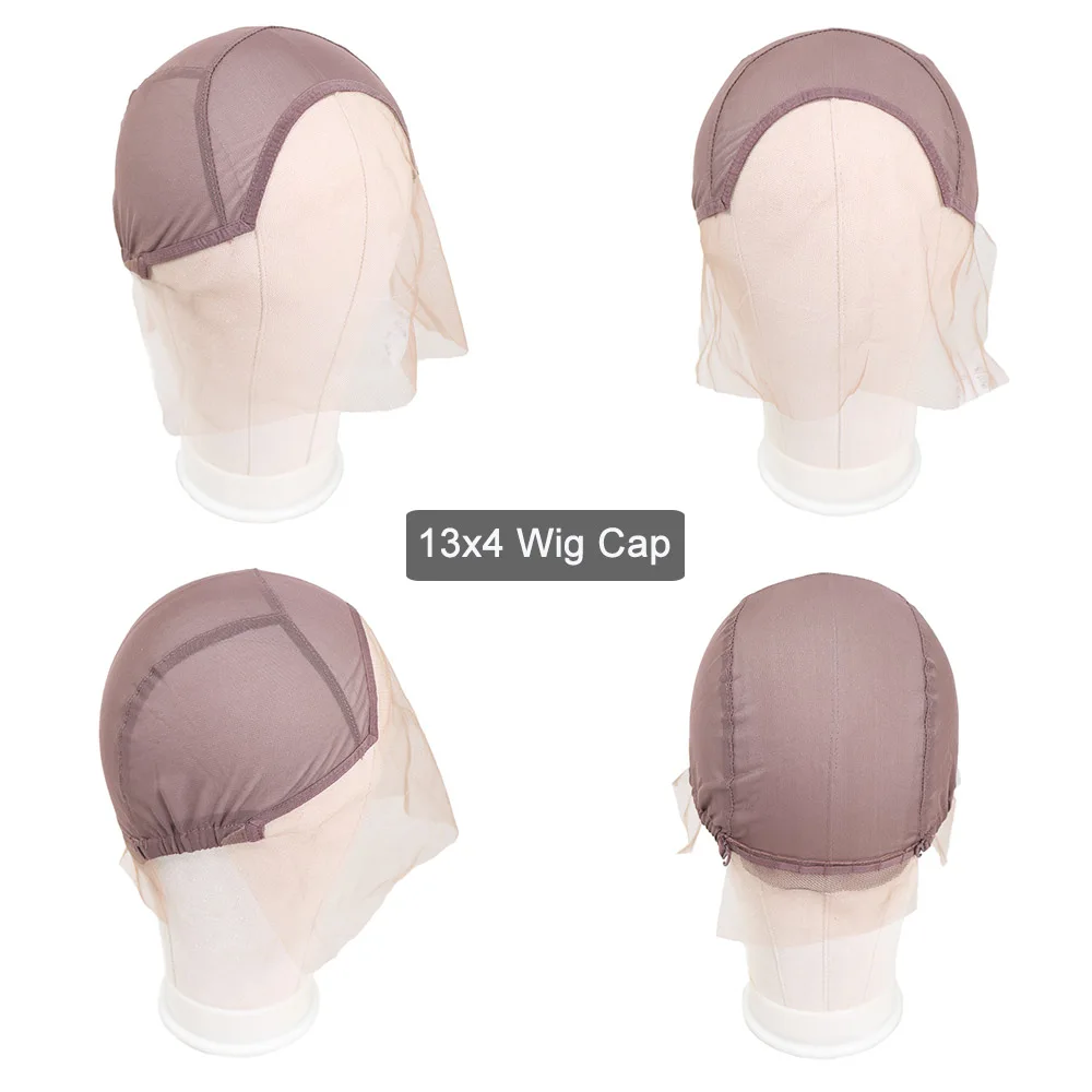 الدانتيل غطاء شعر مستعار أمامي لصنع الباروكات مع حزام قابل للتعديل السويسري الدانتيل صافي غطاء النسيج غلويليس 13x4 13x6 غطاء الدانتيل الكامل الملحقات