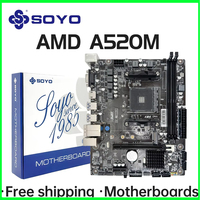 SOYO A520M Gaming Motherboard Support AM4 AMD Ryzen CPU(3600/4650G/5600G/5600) M.2 NVME Dual Channel DDR4 Memory Full New