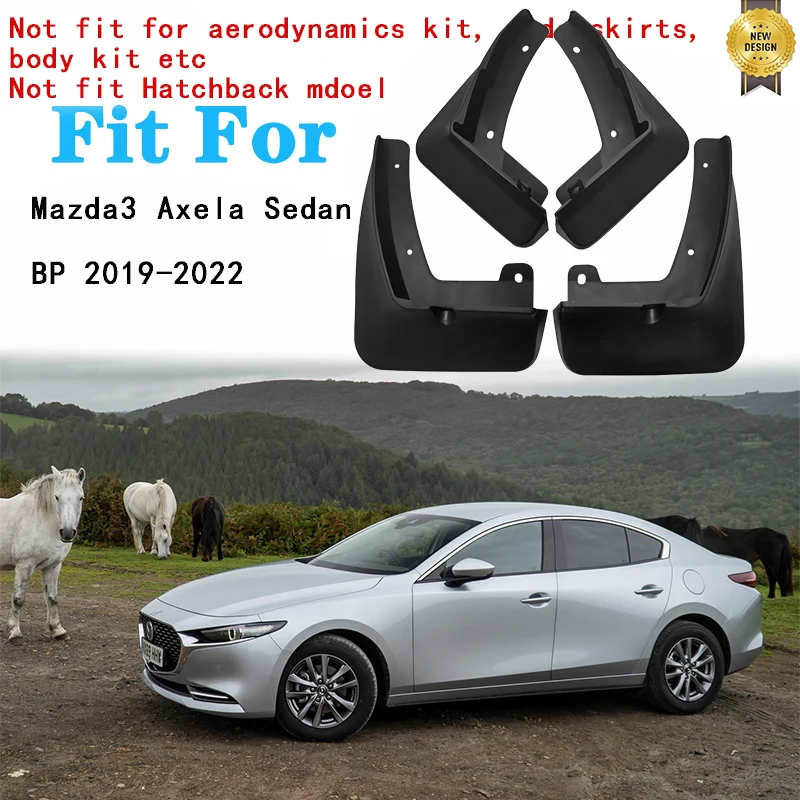 Mudguards for Mazda 3 Axela Mazda3 2020 2021 2019 2022 Sedan BP Mud Flaps Splash Guards Fender Flare Guard Car Cover Accessories