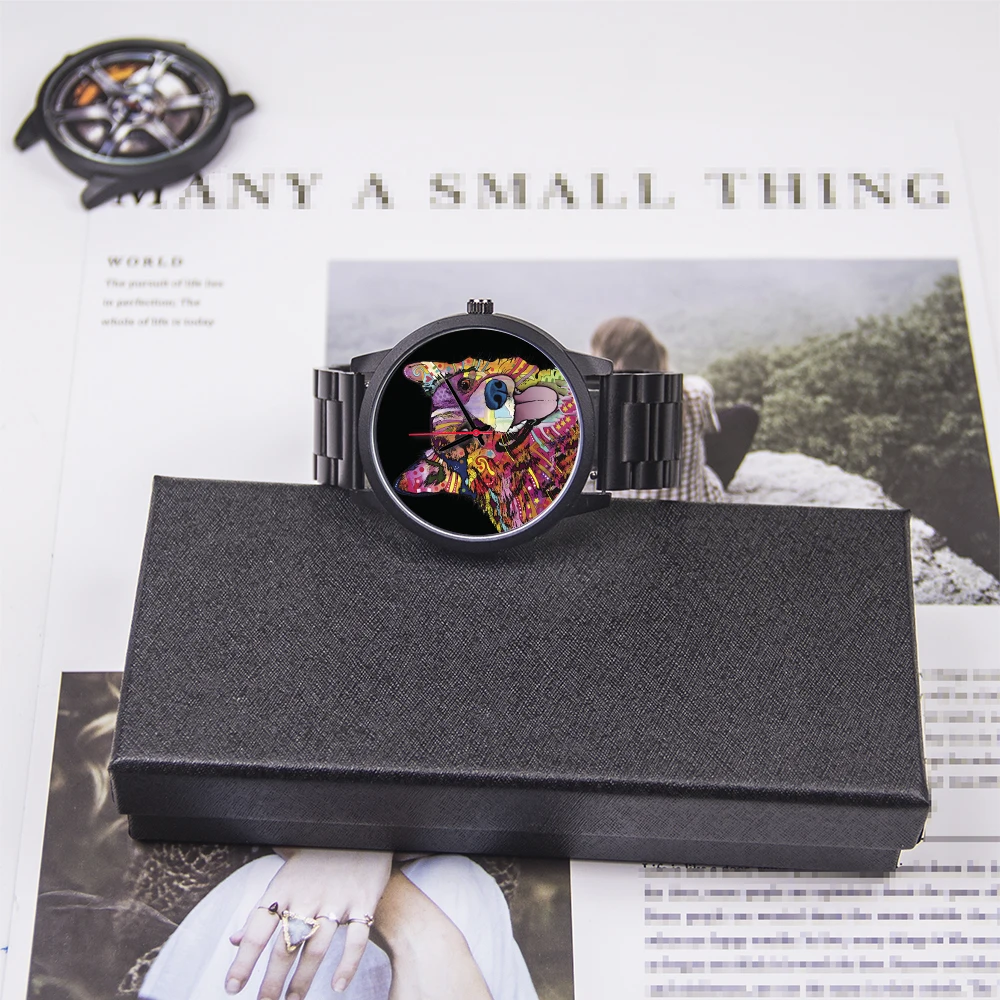 Universal Rose Gold 45/38 mm Dial Quartz Movement Watch for Men And Women Silver Black Wristwatch Gift Souvenir Clock Box