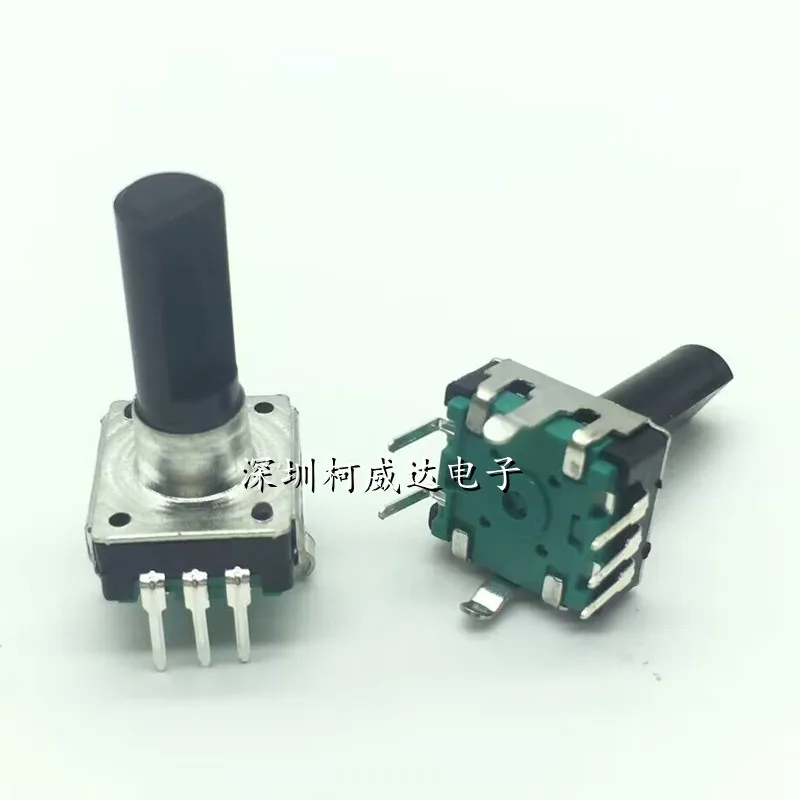 1pc 360 Degree EC12 Rotary Encoder RE12 Audio Encoder Coding 5Pin 24 Position With Push Button Switch Handle 12mm 14mm 19mm