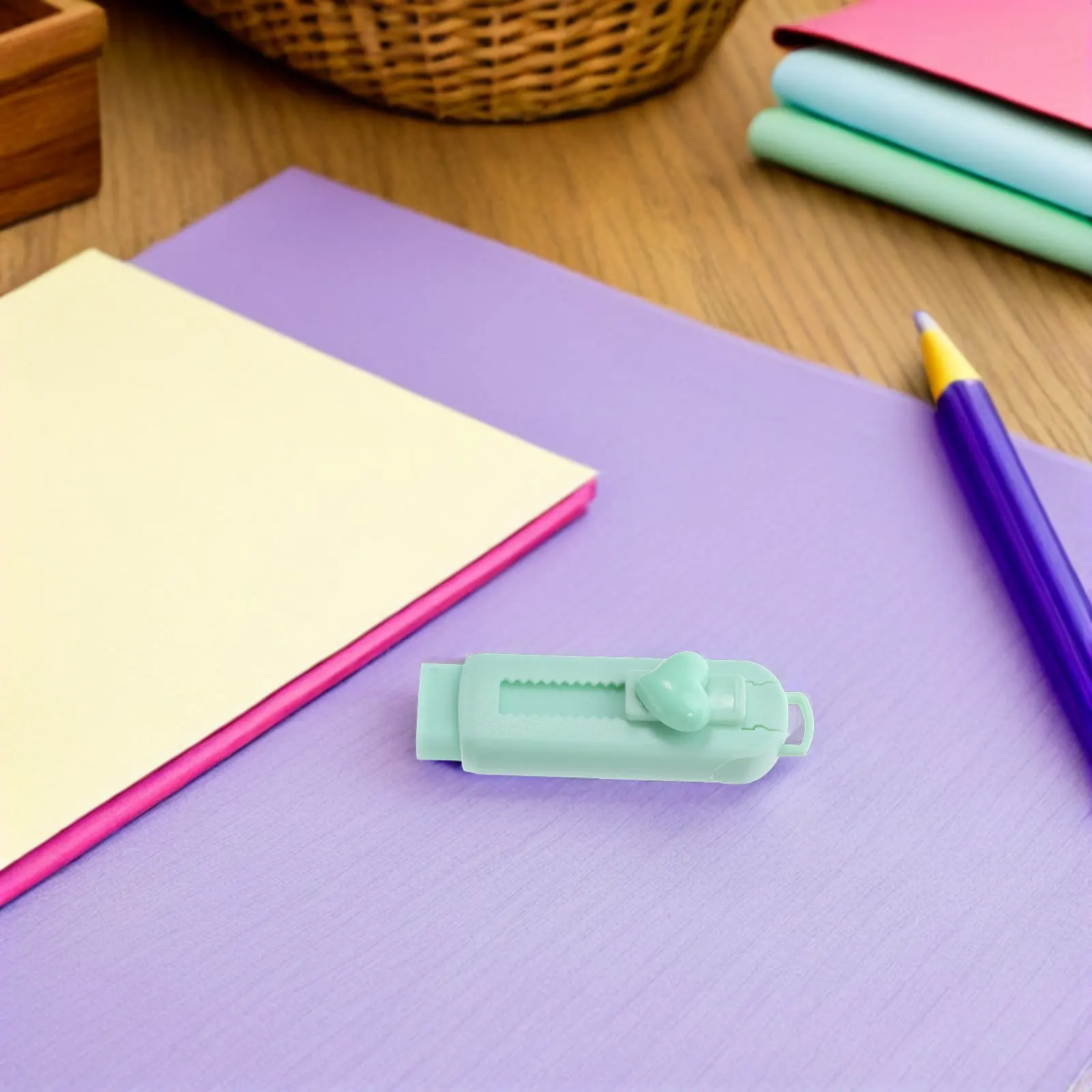 5Pcs Sliding Retractable Pencil Erasers Push Pull Expandable Eraser for Students School Office Home Portable Travel