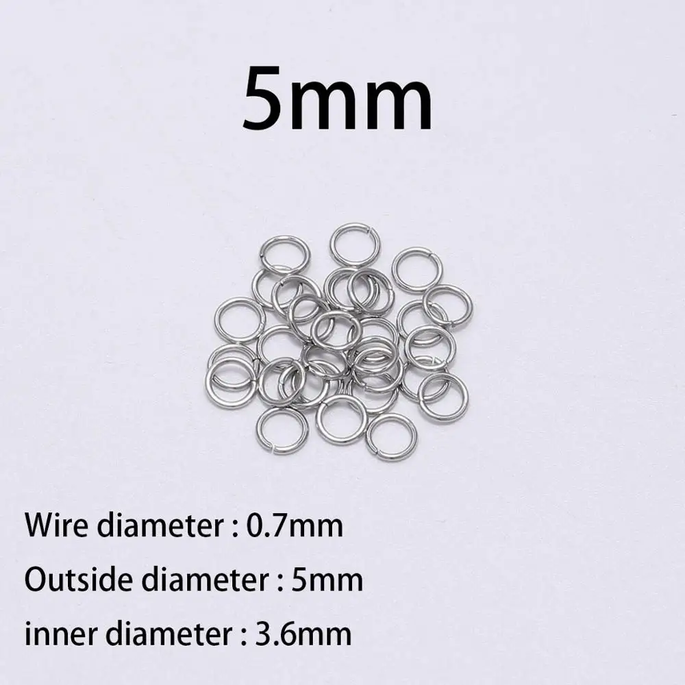 30-200 Stuks 3-25mm Rvs Split Ring Open Enkele Loops Ringetjes Connectors voor DIY Sieraden maken Bevindingen Accessoires