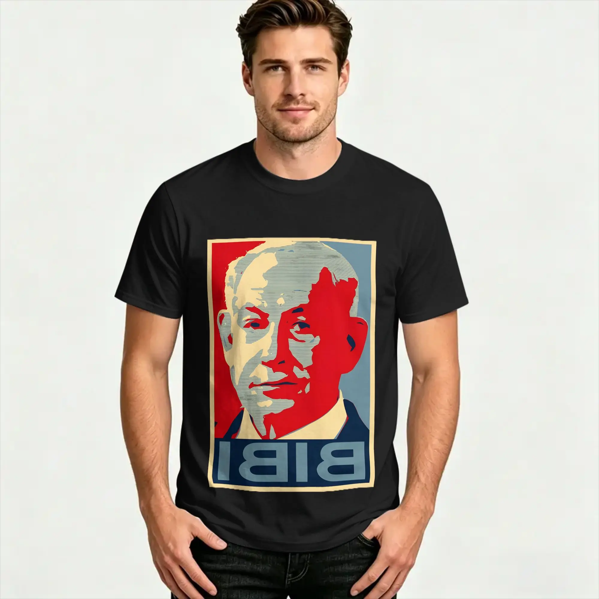 Benjamin Netanyahu BIBI 100 Cotton T Shirts  Fashion Tee Shirt for Mens Summer Aesthetic Casual Short Sleeve Top Tees