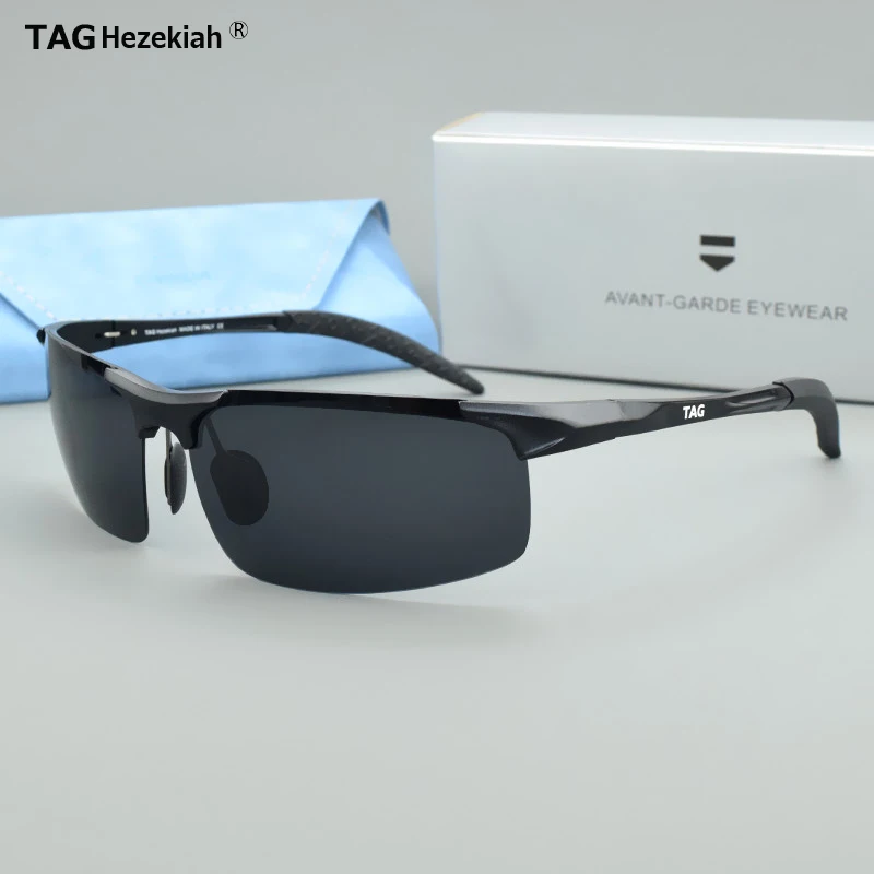 

TAG Hezekiah Fishing Sport Sunglasses Men Polarized UV400 Aluminum Magnesium Sun Glasses Fashion luxury Brand Cycling Sunglass