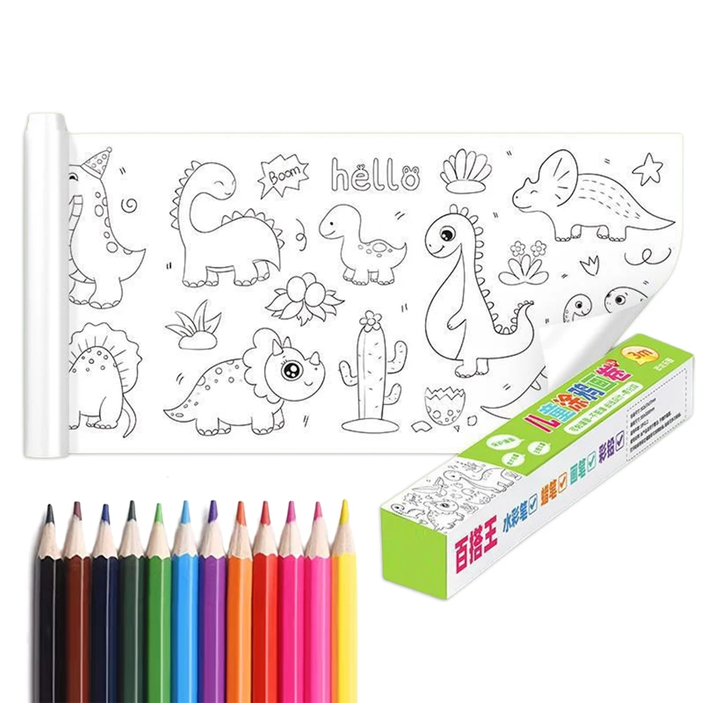 Bambini che disegnano rotolo di Poster da colorare fai da te per bambini per i viaggi a casa