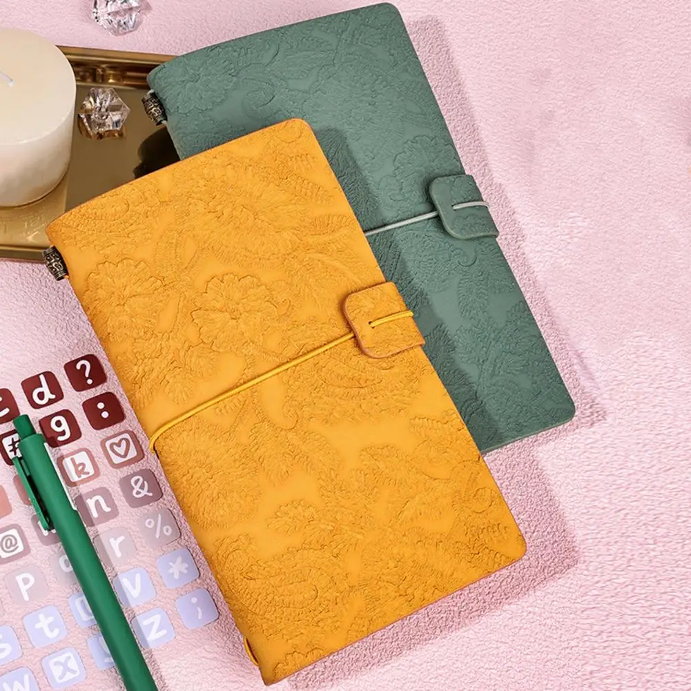 Дорожный блокнот A6 в винтажном Европейском стиле, 3D кружевная Обложка с резным цветком, сменный портативный студенческий журнал Скрапбукинг дневник, принадлежности