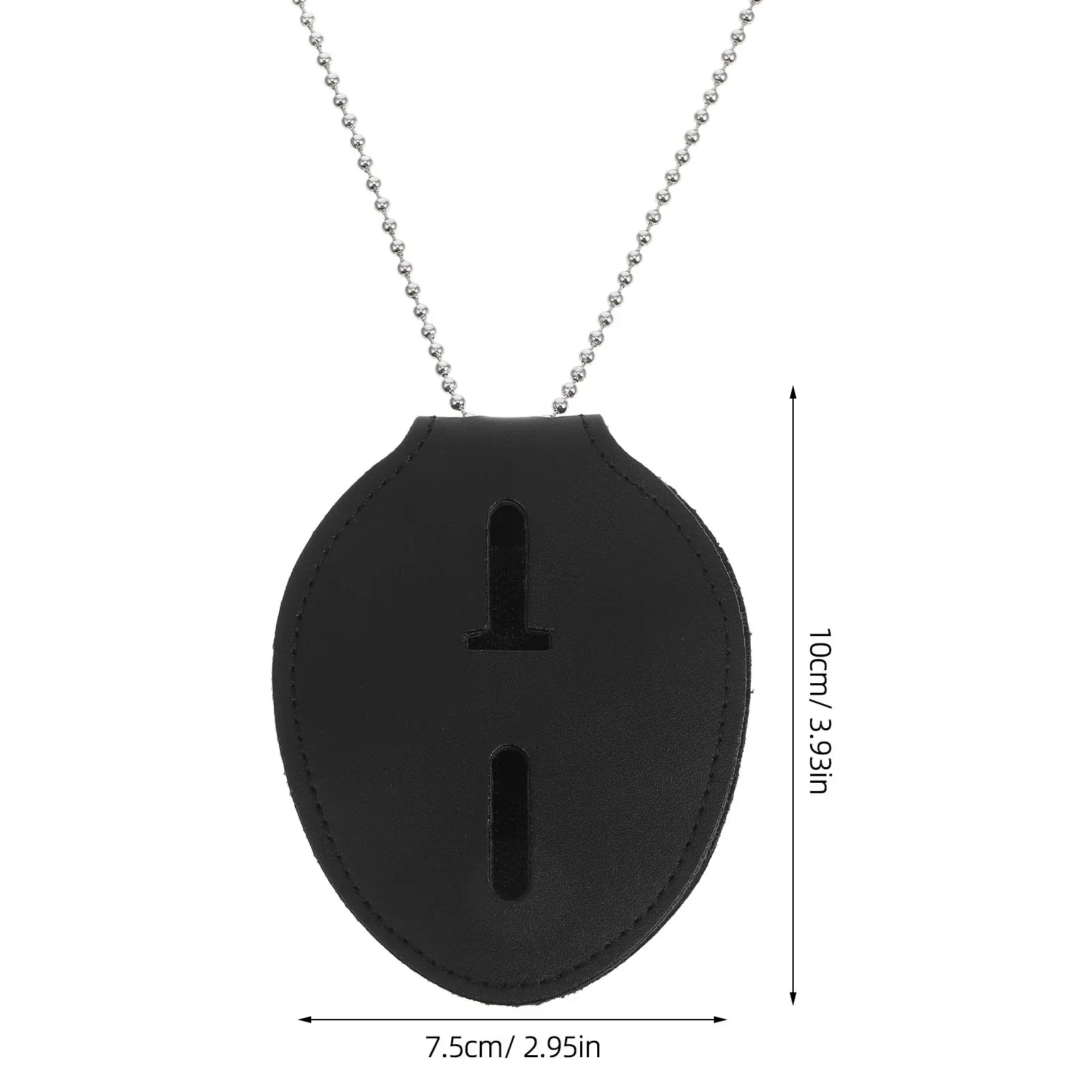 Multifunction Badge Holder Protective Card Sleeve PU Aluminum Alloy 10x7.5cm Sturdy Id Card Cover Metal Clip Security