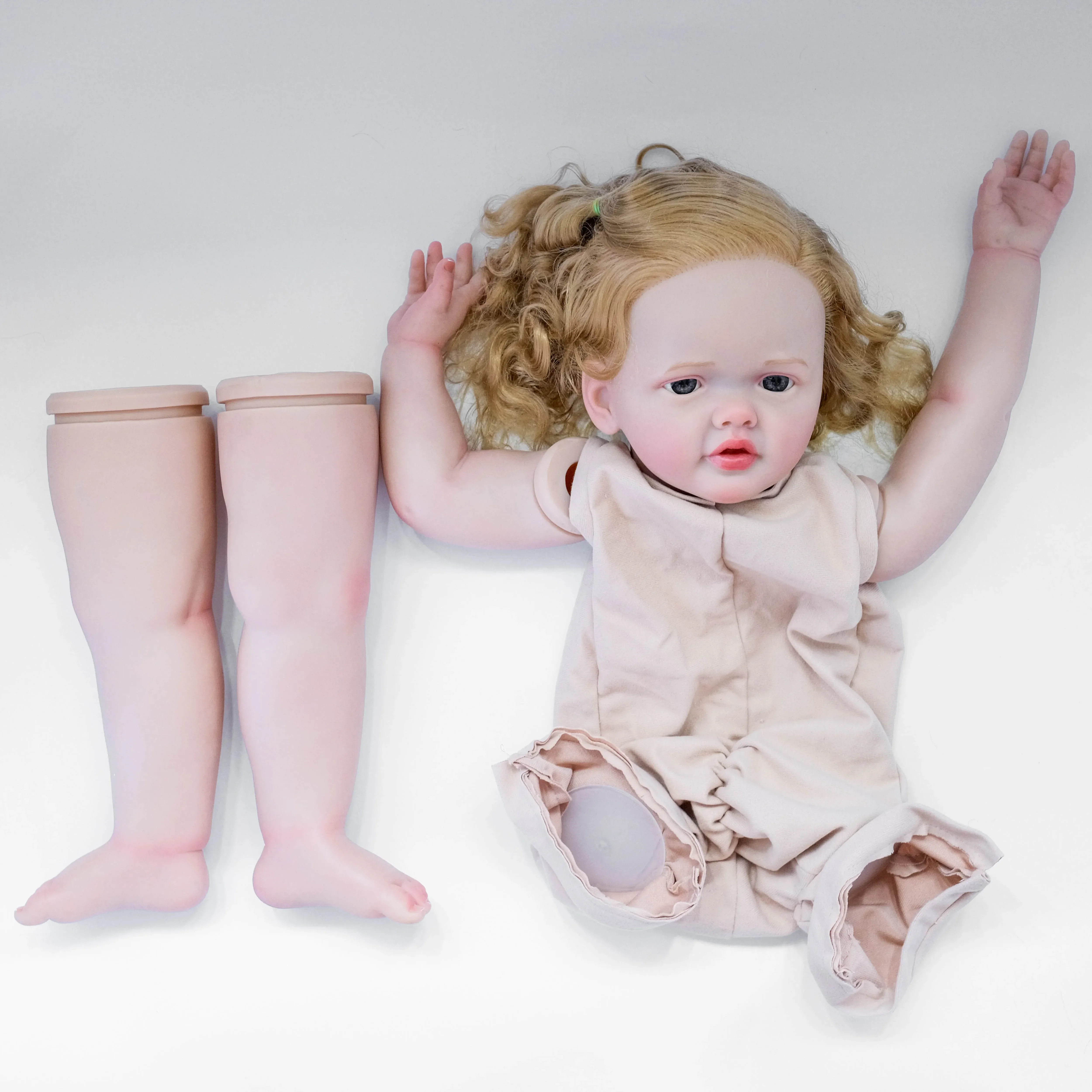 Zestaw do samodzielnego wykonania lalki NPK 28'' Betty, realistyczna lalka reborn, niezamalowana, z włosami wszczepianymi ręcznie.