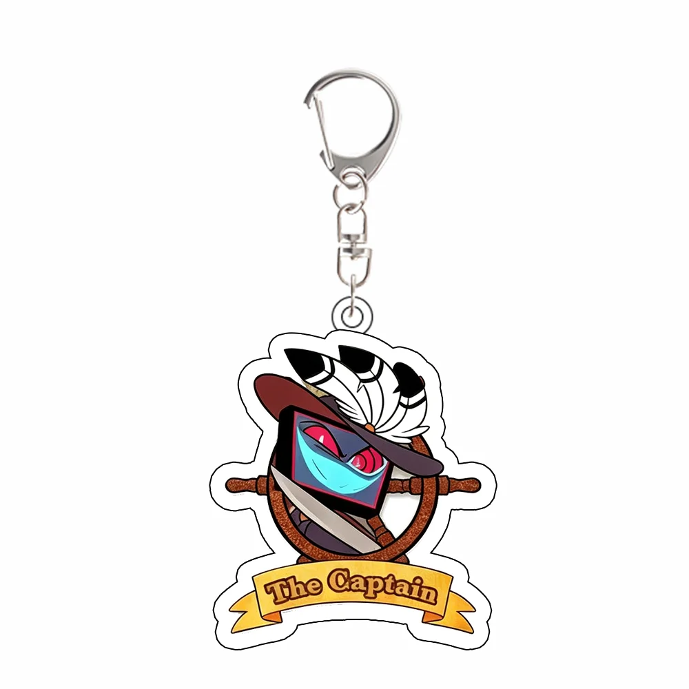 for Popular Anime Hazbin Hotel Pirate Theme Series New Peripheral Charlie Alastor Acrylic Keychain Decoration Pendant Fans Gift