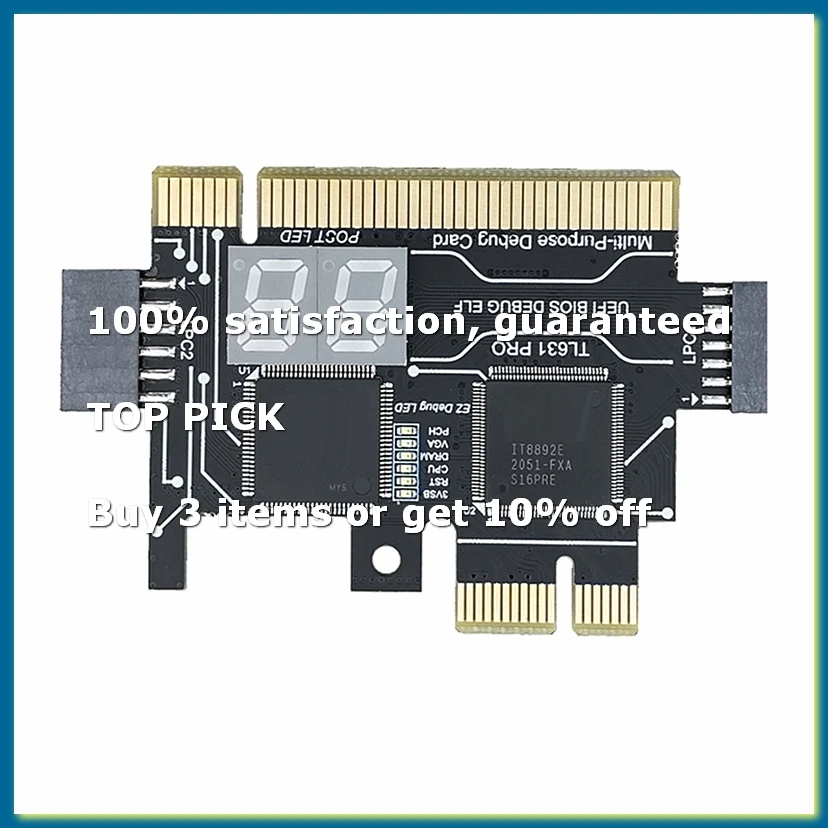 ●TL631 Pro Diagnostic Card PCI PCI-E Mini PCI-E Motherboard Multifunction Desktop Laptop Diagnostic Analyzer