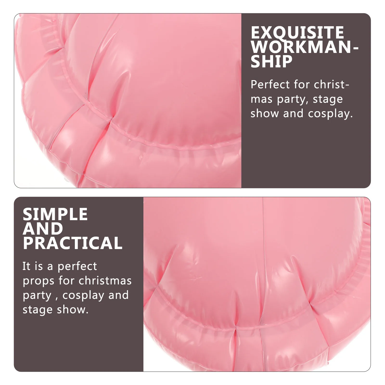 

Funny Inflatable Fake Belly for Santa Costume Christmas Party Props PVC Stuffer Belly for Cosplay and Stage Show Fun