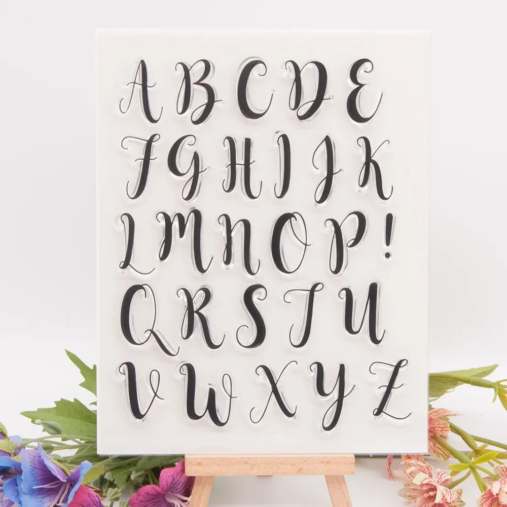 Number Russian English Alphabet Rubber Clear Stamps for DIY Scrapbooking Card Stamp Making Photo Album Crafts Decor