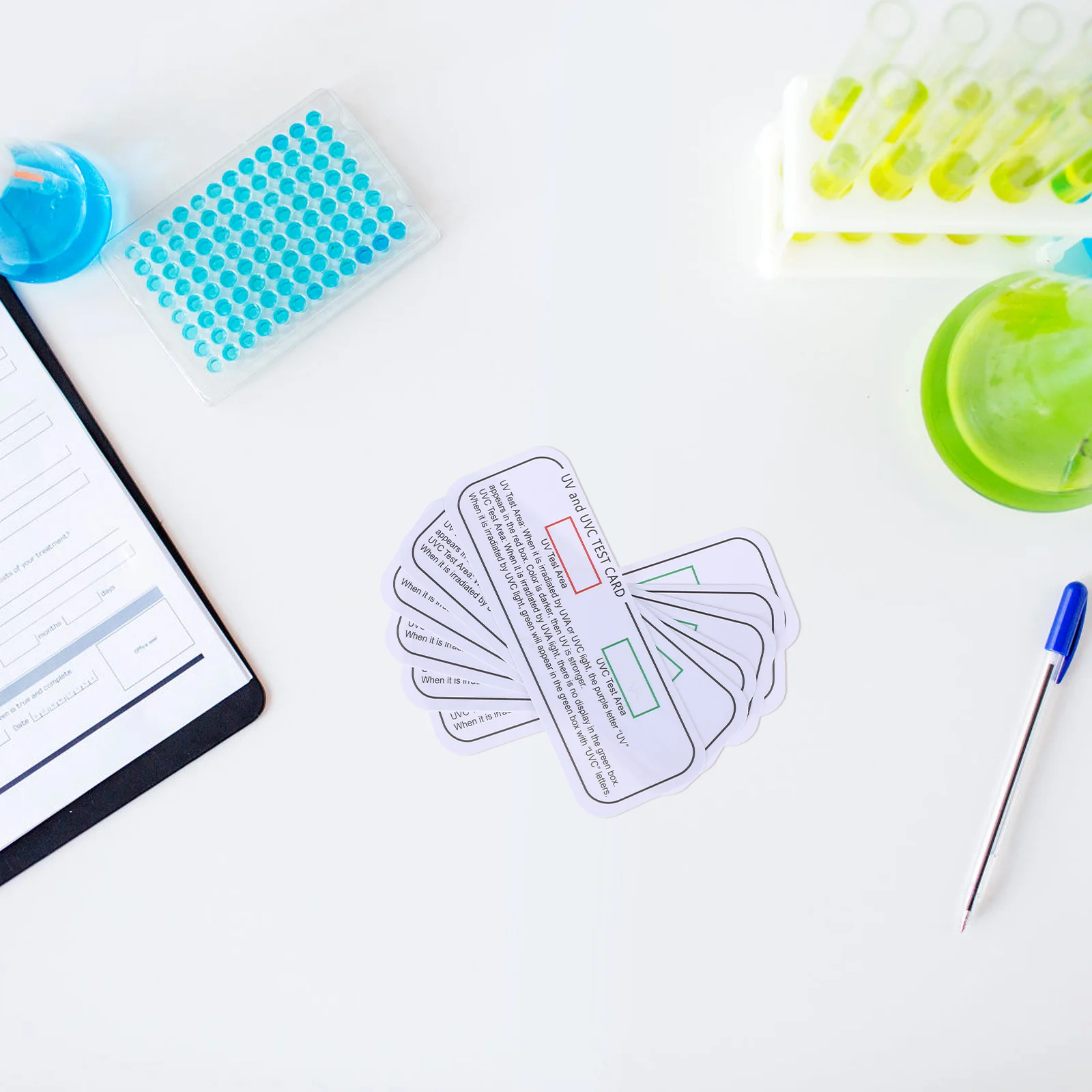 6 قطعة بطاقات كشف الأشعة فوق البنفسجية Uvc-Uva شرائط الاختبار لقياس كثافة ضوء الشمس مؤشر الأشعة فوق البنفسجية ورقة اختبار جهاز لحام