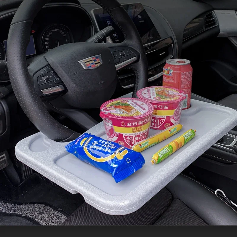 Universeller Auto-Tisch für Lenkrad, zum Essen, Arbeiten, Trinken, Kaffee trinken, Laptop-Computer-Schreibtisch, Sitztisch, Auto-Zubehör – Detail 1