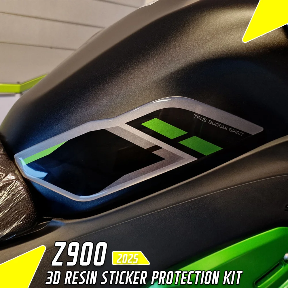 

For Z 900 Accessories Z900 2025 Z900 SE Motorcycle Tank Pad Kit Waterproof Scratch 3D Resin Sticker Knee Traction Pad Protector