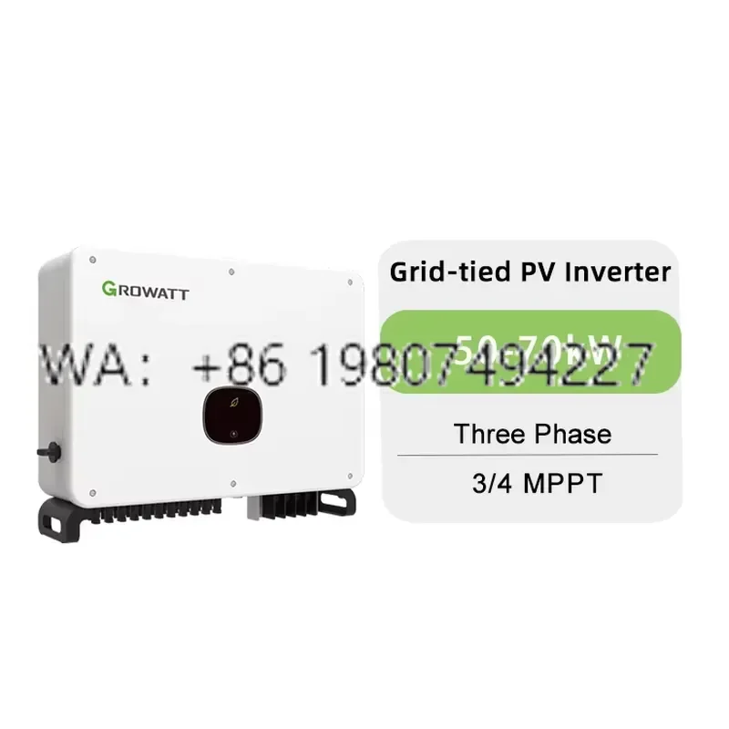 for Growatt On Grid Inverter 50 70KTL3 X MV Three Phase 3 MPPT Solar System