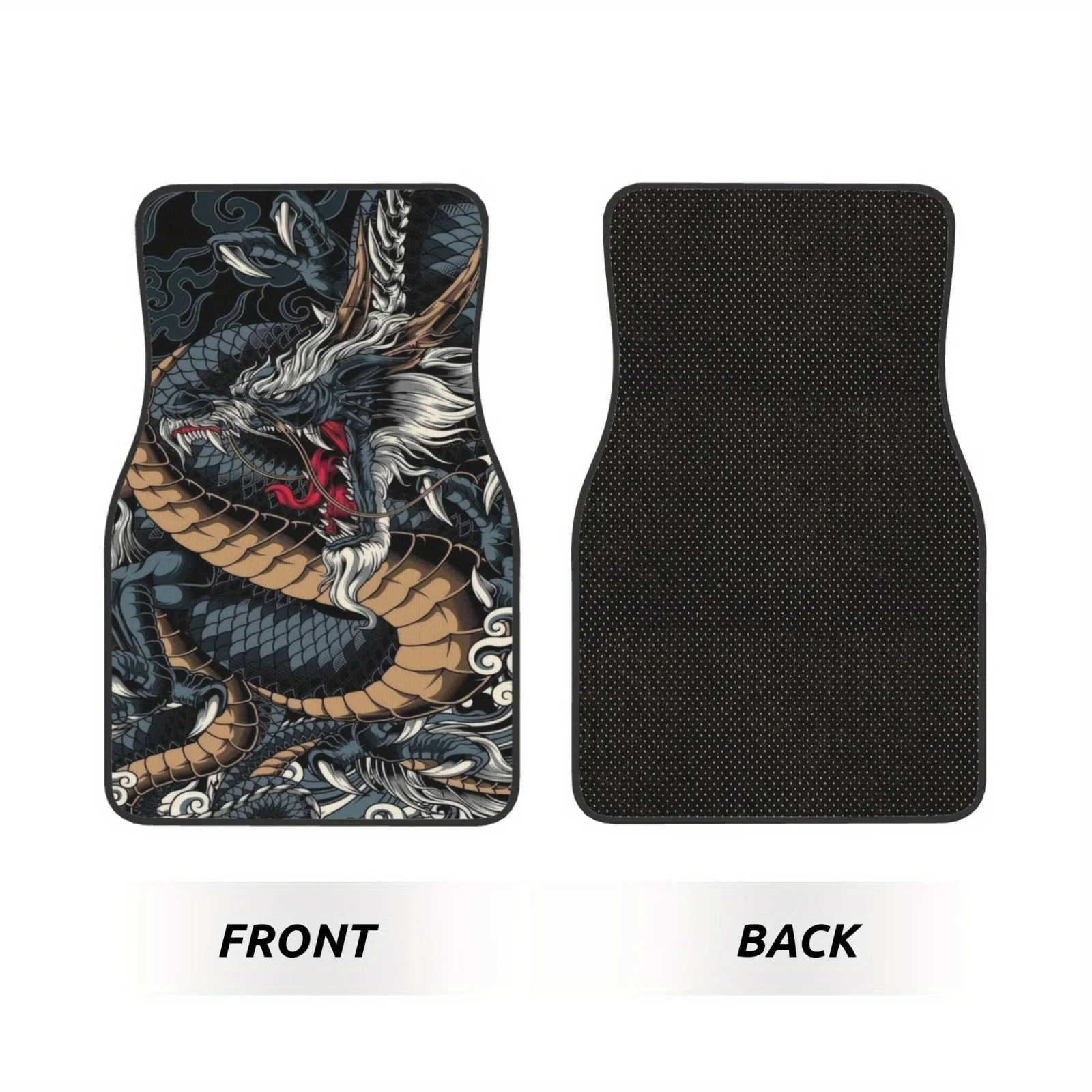 4pcs Car Floor Mats | Fashionable Innovative Pattern Design, Polyester, Universally Applicable For Various Car Models, Perfect G