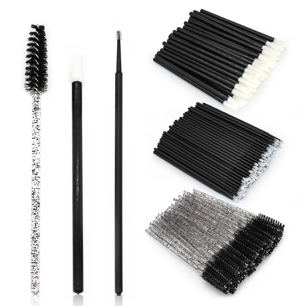 200Pcs Eyelash Extension Brush Lip Brush Microbrush Eyelash Extension Supplies Kit Makeup Eyelash Brush Set Wholesale