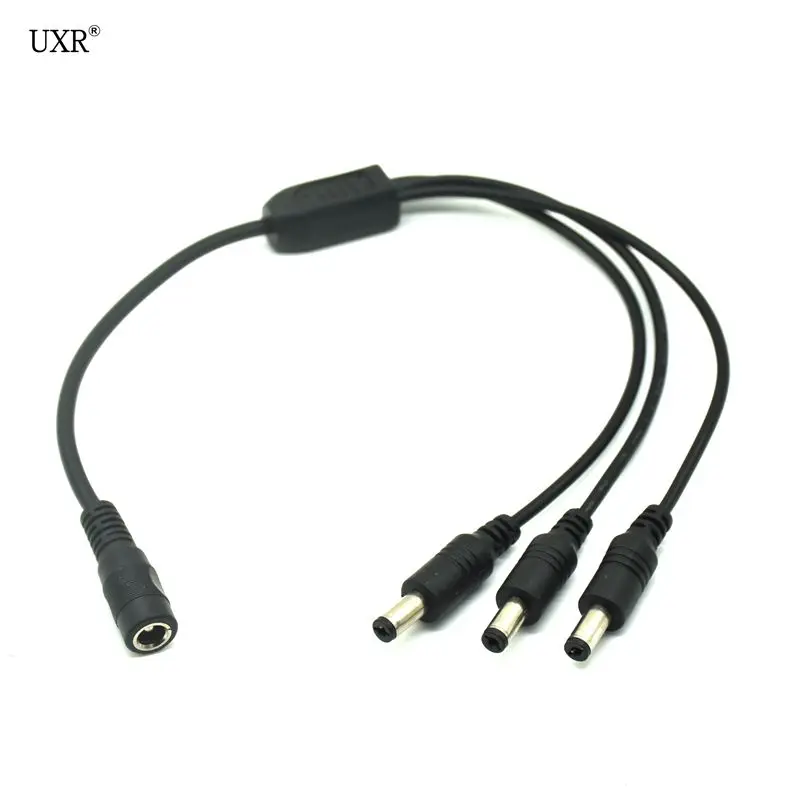 DC 5.5mm 2.1mm Jack Power Female Barrel To 2 1 To 3 4 5 Male Plug Barrel Connector Splitter Power Cable For LED Light Controller