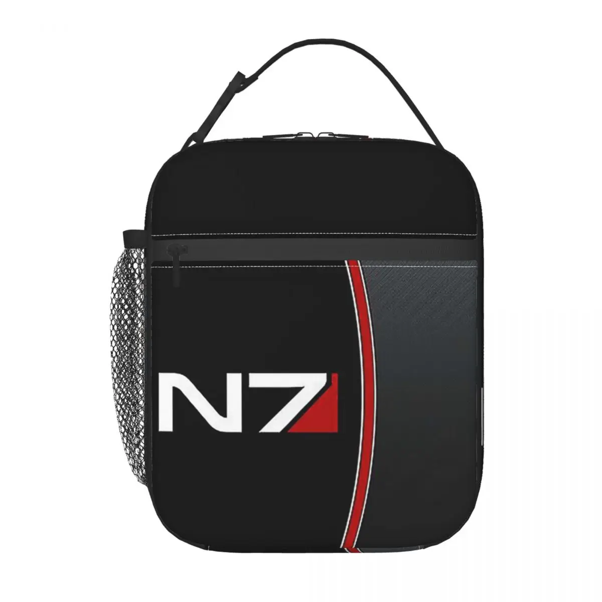 N7 Mass Effect Emblem Insulated Lunch Bag for Women Children Portable Food Boxes Thermal Lunch Box Tote
