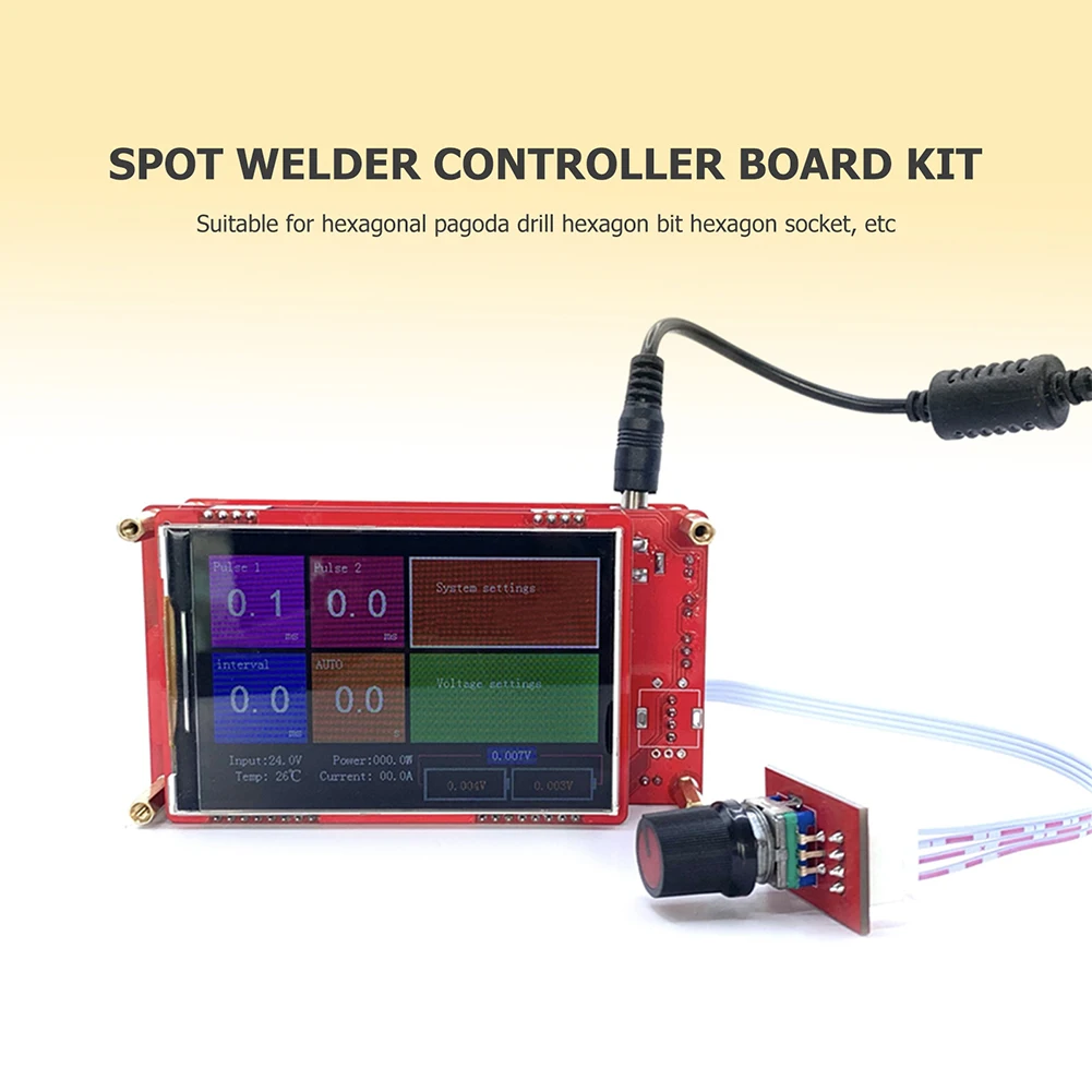 

7Y320 Spot Welder Control Board 20A Energy Storage DC 12-24V High Power DIY Tools with Radiator Pneumatic Function