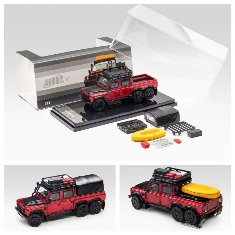 Shadow Pro 1/64 LAND ROVER DEFENDER 110 6×6 EXTENDED PICKUP OFF-ROADER Diecast Car Model